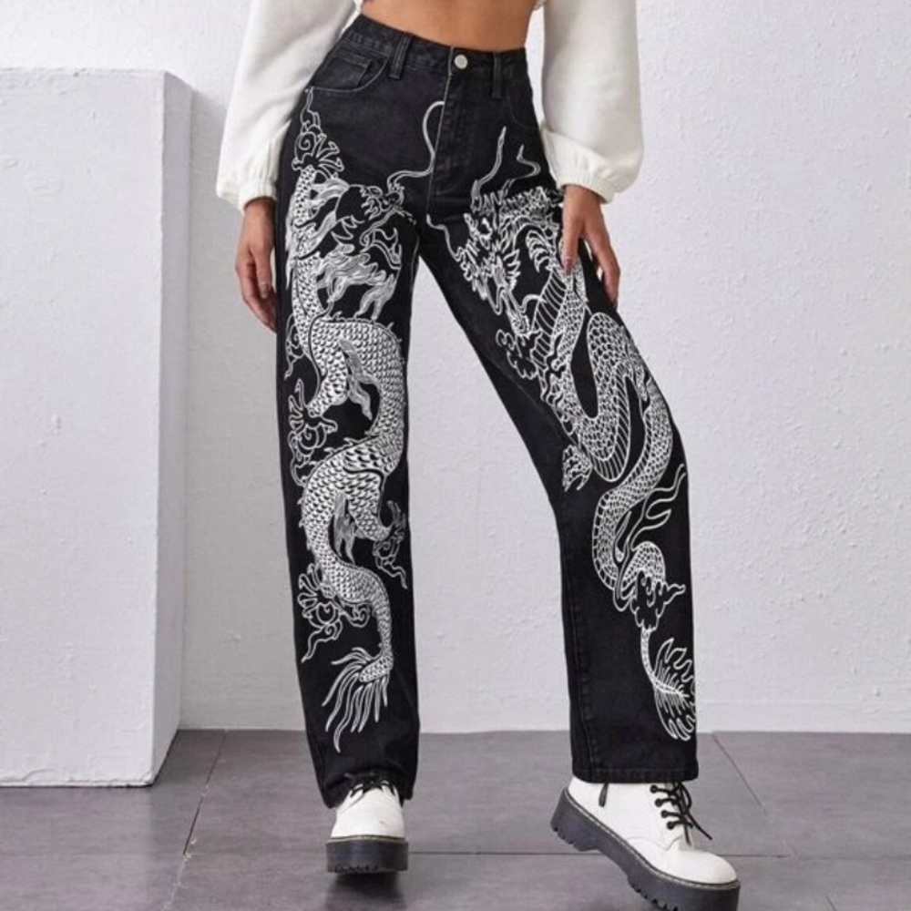 SHEIN DRAGON JEANS
